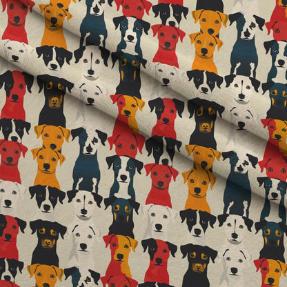 Pop Art Pups Pattern 5 Minky Fabric