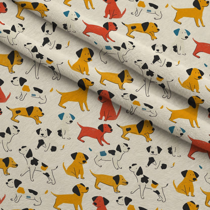 Pop Art Pups Pattern 6 Minky Fabric