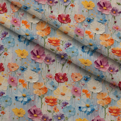Poppy Confetti Pattern 5 Minky Fabric