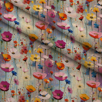 Poppy Confetti Pattern 7 Minky Fabric