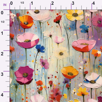 Poppy Confetti Pattern 7 Minky Fabric
