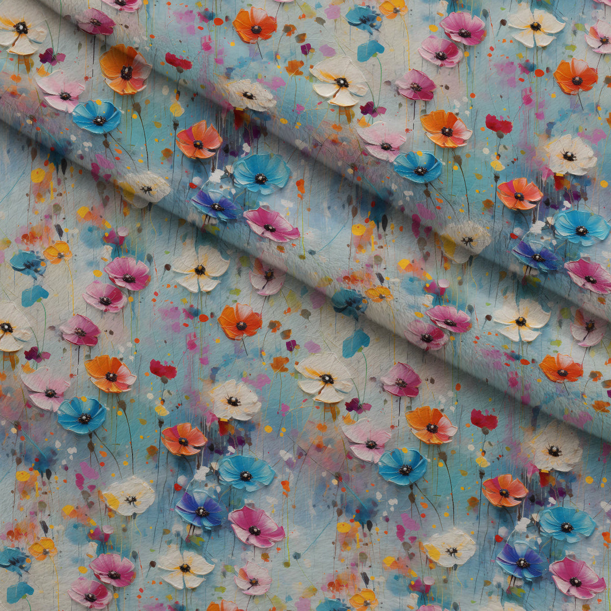 Poppy Confetti Pattern 8 Minky Fabric