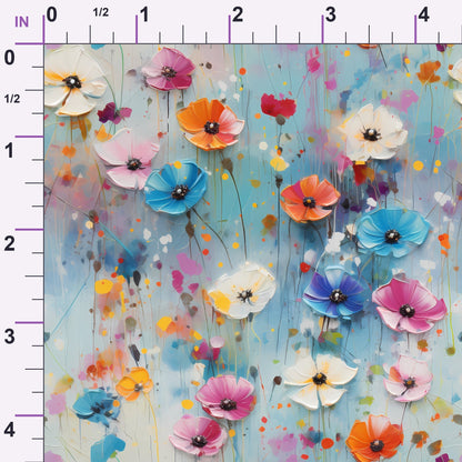 Poppy Confetti Pattern 8 Minky Fabric