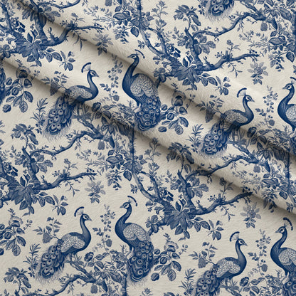 Porcelain Aviary Pattern 12 Minky Fabric