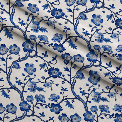 Porcelain Aviary Pattern 4 Minky Fabric