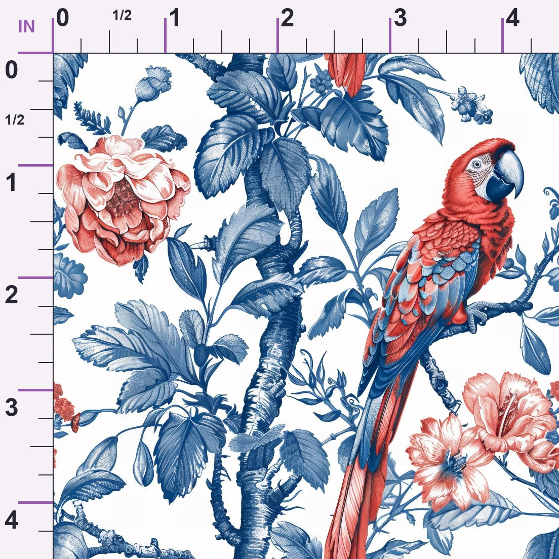 Porcelain Aviary Pattern 5 Minky Fabric
