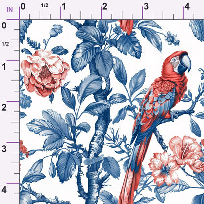 Porcelain Aviary Pattern 5 Minky Fabric