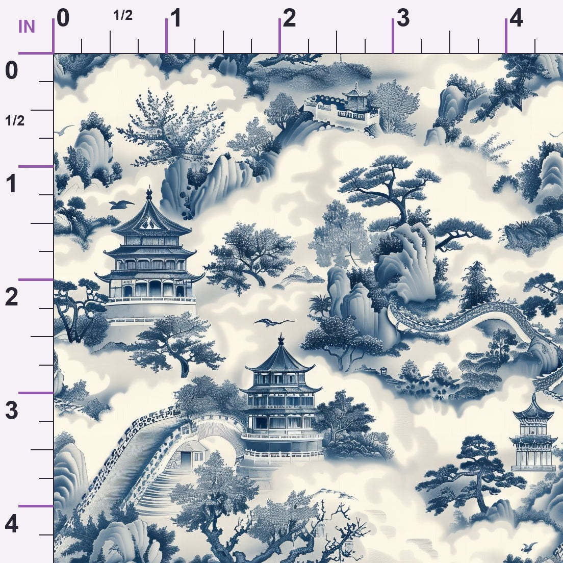 Porcelain Aviary Pattern 7 Minky Fabric