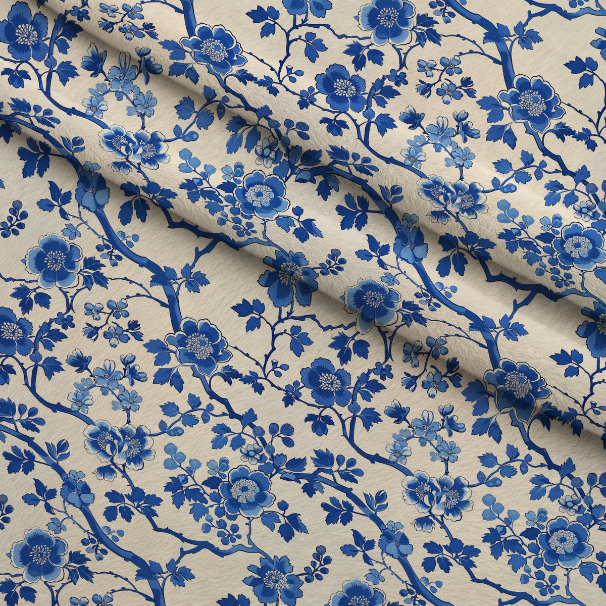 Porcelain Aviary Pattern 8 Minky Fabric