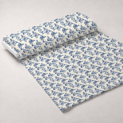 Porcelain Aviary Pattern 9 Minky Fabric