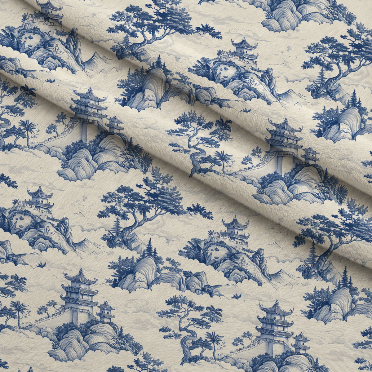Porcelain Aviary Pattern 9 Minky Fabric