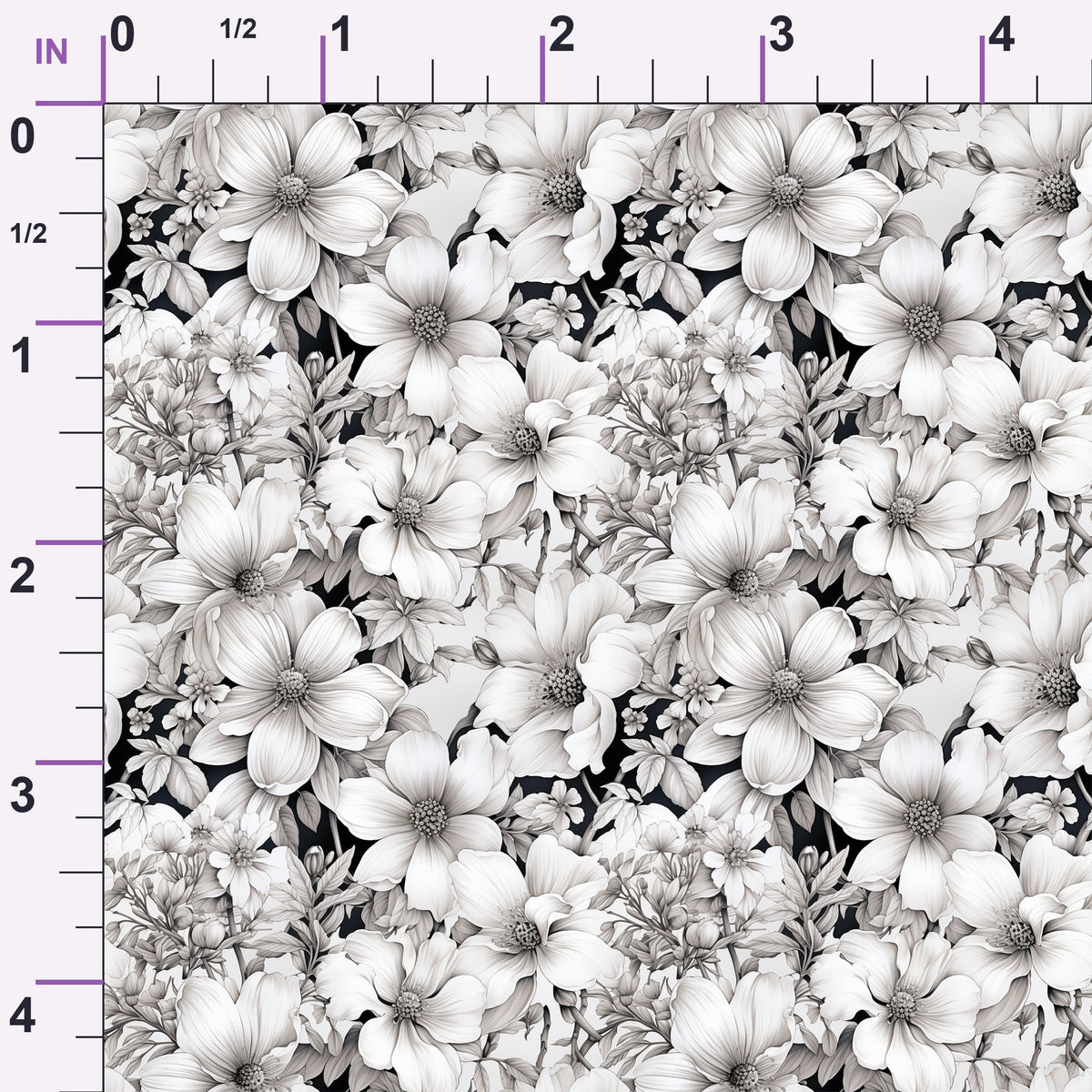 Porcelain Petals Pattern 1 Minky Fabric
