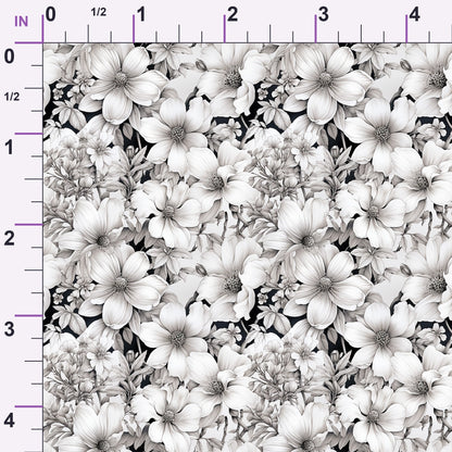 Porcelain Petals Pattern 1 Minky Fabric