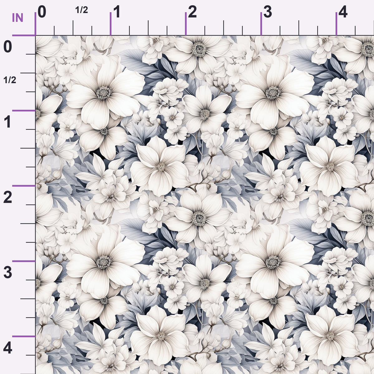 Porcelain Petals Pattern 12 Minky Fabric