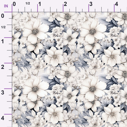 Porcelain Petals Pattern 12 Minky Fabric