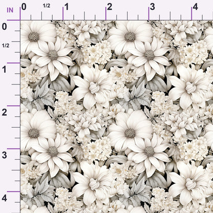 Porcelain Petals Pattern 2 Minky Fabric