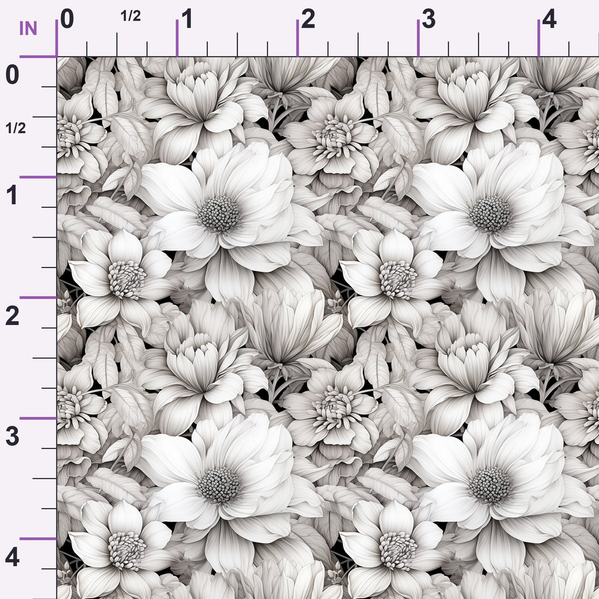 Porcelain Petals Pattern 4 Minky Fabric