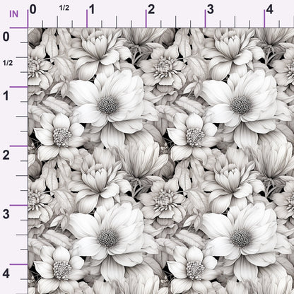 Porcelain Petals Pattern 4 Minky Fabric