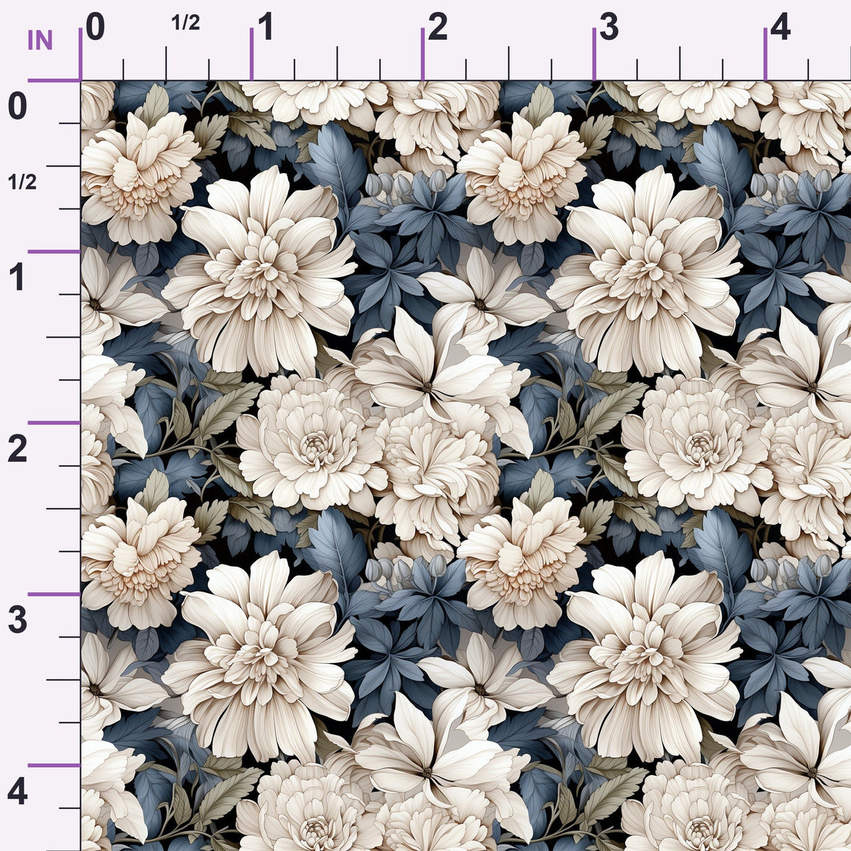 Porcelain Petals Pattern 5 Minky Fabric