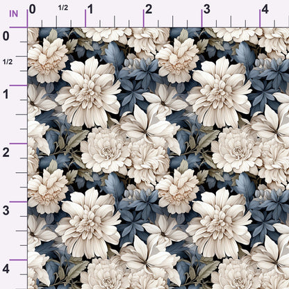 Porcelain Petals Pattern 5 Minky Fabric