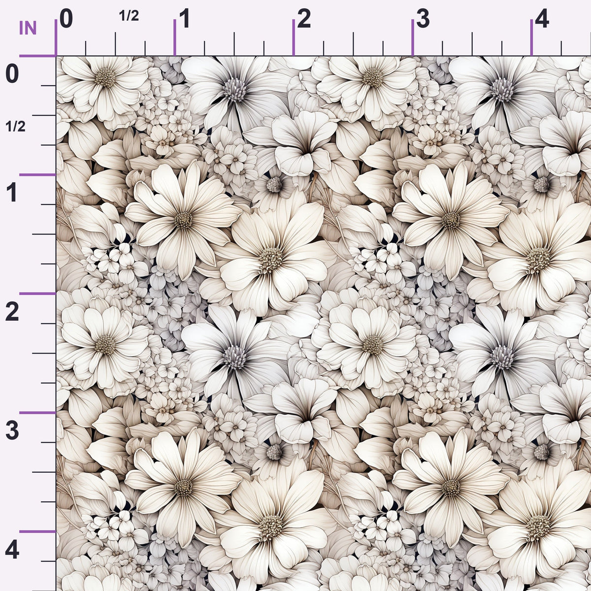 Porcelain Petals Pattern 9 Minky Fabric