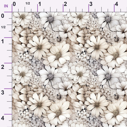 Porcelain Petals Pattern 9 Minky Fabric