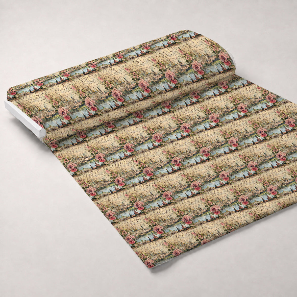 Postcard Roses Pattern 10 Minky Fabric