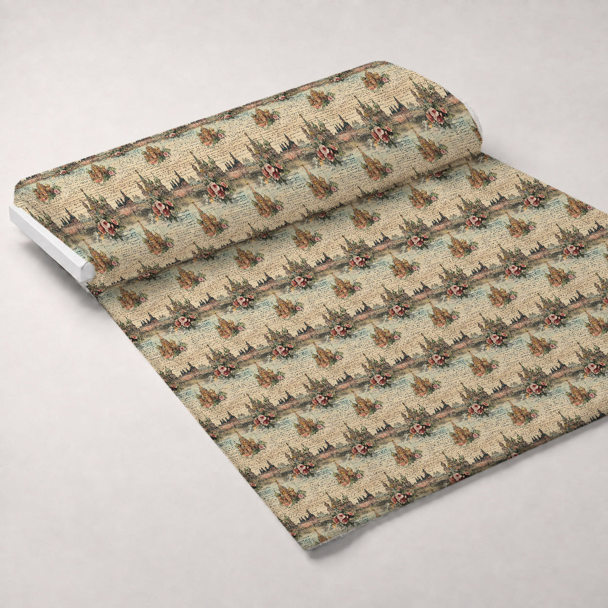 Postcard Roses Pattern 3 Minky Fabric