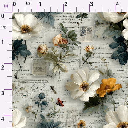 Postmarked Blooms Pattern 10 Minky Fabric