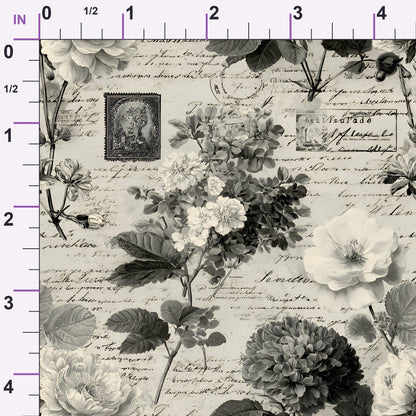 Postmarked Blooms Pattern 11 Minky Fabric