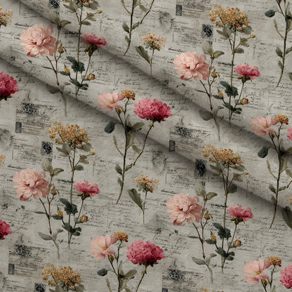 Postmarked Blooms Pattern 3 Minky Fabric