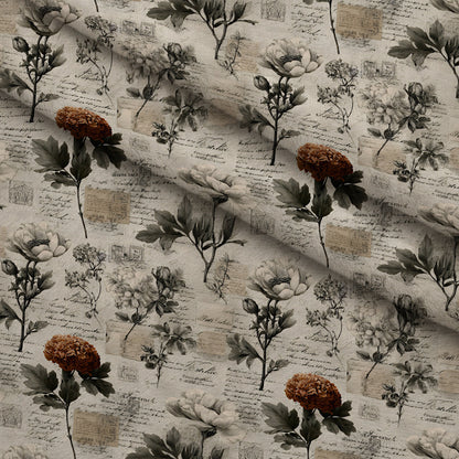 Postmarked Blooms Pattern 8 Minky Fabric
