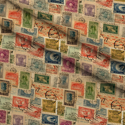 Postmarked Journeys Pattern 2 Minky Fabric