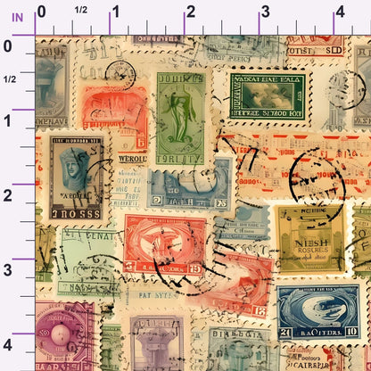 Postmarked Journeys Pattern 2 Minky Fabric