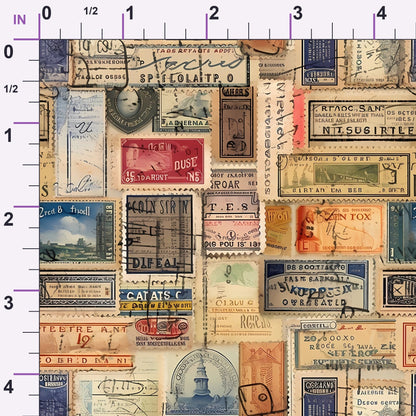 Postmarked Journeys Pattern 5 Minky Fabric