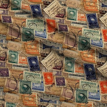 Postmarked Journeys Pattern 6 Minky Fabric