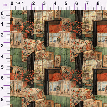 Postmarked Parlor Pattern 3 Minky Fabric