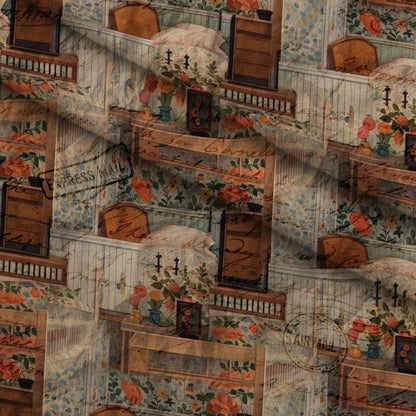 Postmarked Parlor Pattern 6 Minky Fabric