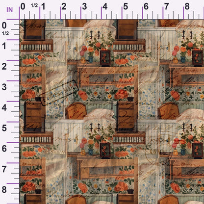 Postmarked Parlor Pattern 6 Minky Fabric