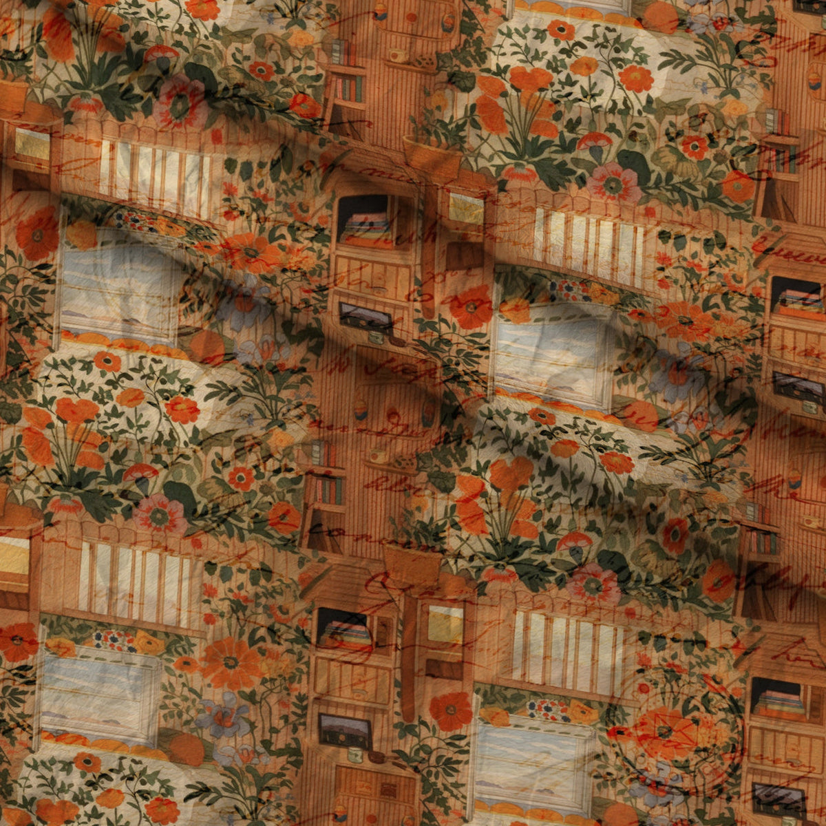 Postmarked Parlor Pattern 7 Minky Fabric