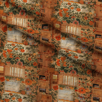 Postmarked Parlor Pattern 7 Minky Fabric