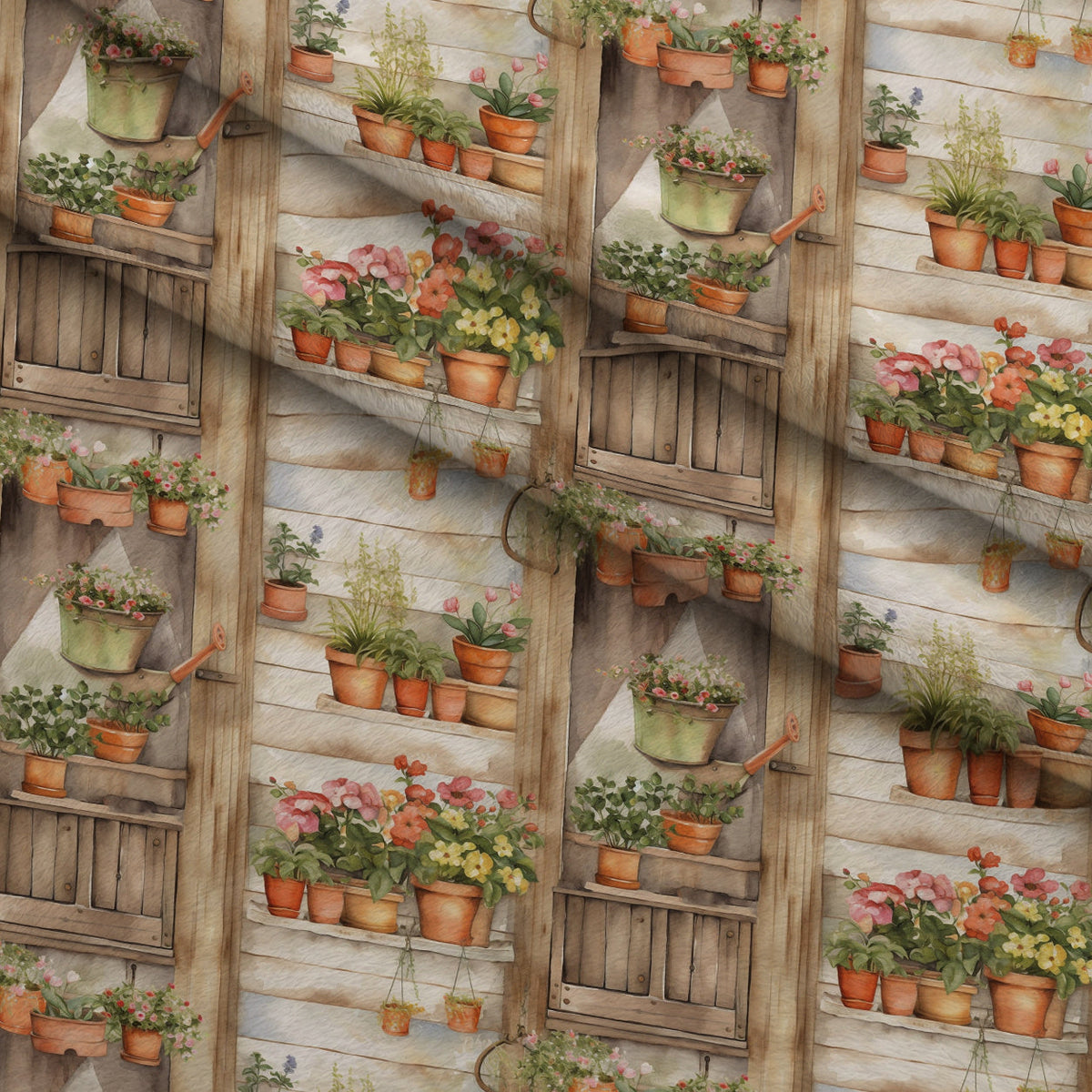 Potting Shed Pattern 5 Minky Fabric