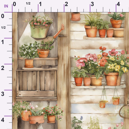 Potting Shed Pattern 5 Minky Fabric