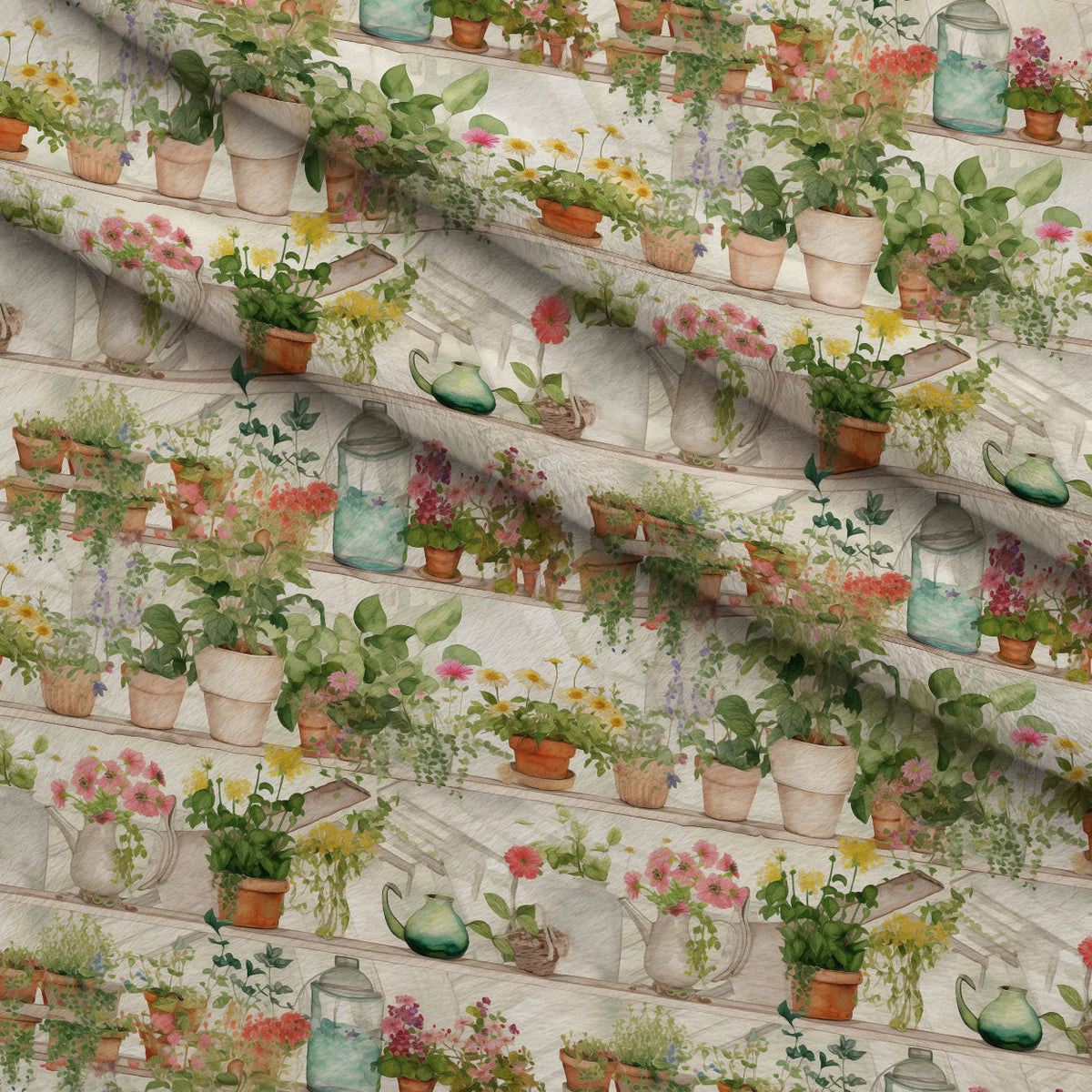 Potting Shed Pattern 7 Minky Fabric