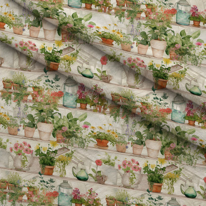 Potting Shed Pattern 7 Minky Fabric