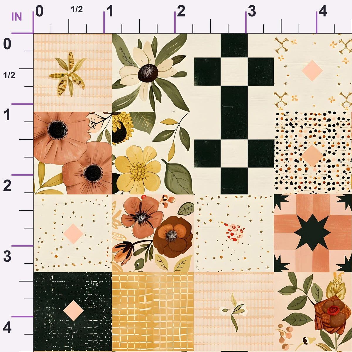 Prairie Blooms Pattern 16 Minky Fabric
