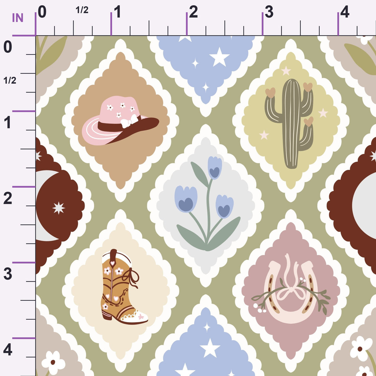 Prairie Charms Pattern 1 Minky Fabric
