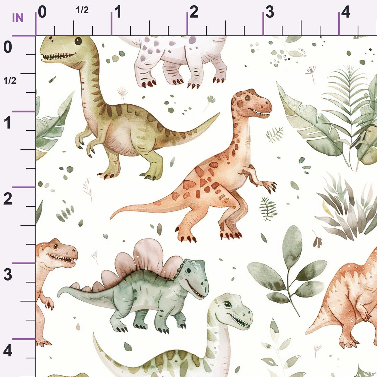 Prehistoric Pals Pattern 3 Minky Fabric