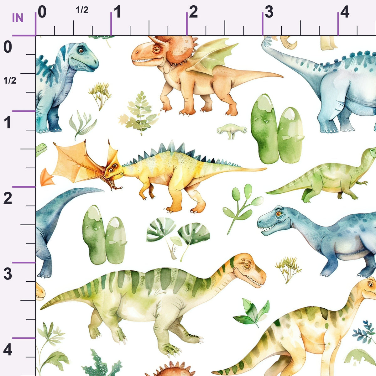 Prehistoric Pals Pattern 5 Minky Fabric