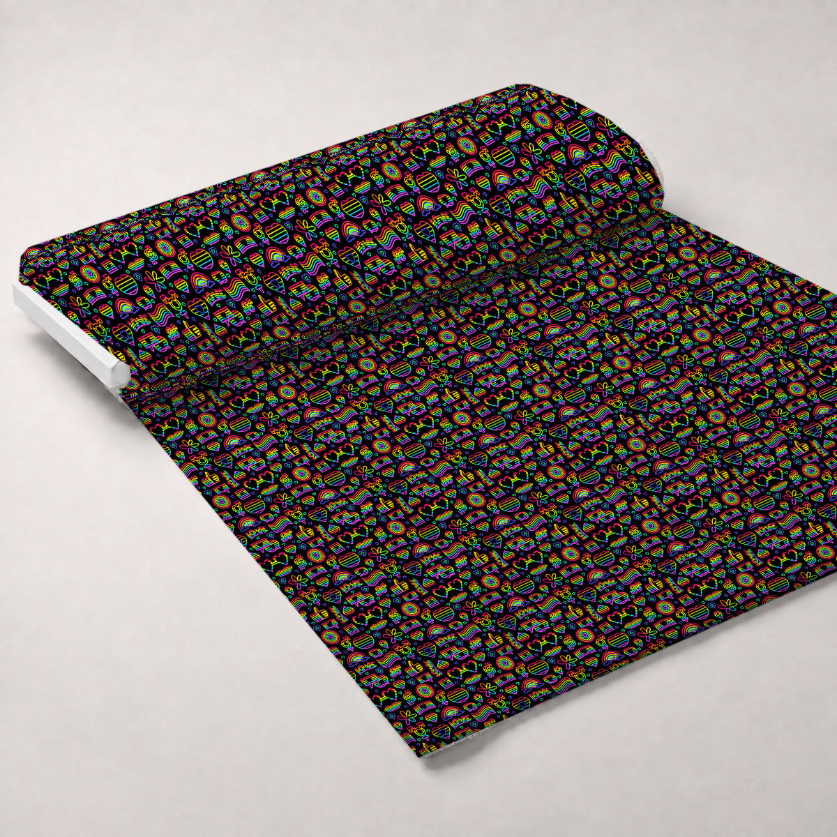 Pride Neon Outline Minky Fabric